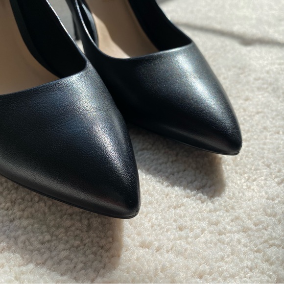 Karl Langerfeld black leather heels (size 6M) - Picture 5 of 7